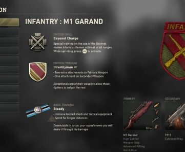 Call of Duty: WWII Divisions classes Infantry