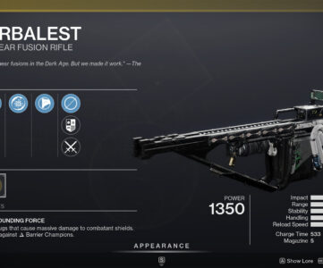 Destiny-2-Arbalest Weapon Information Screen