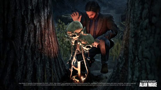 Alan Wake cleanses a totem in DBD Chapter 31.